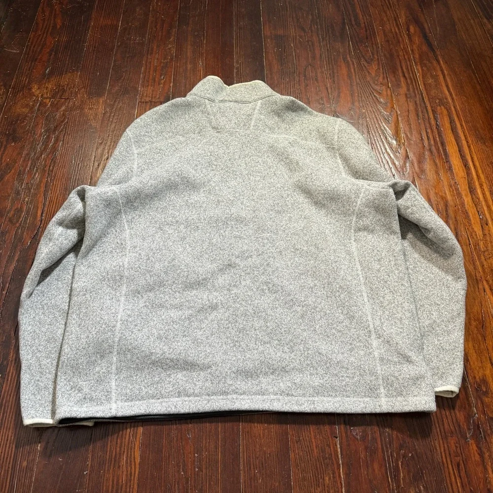 North Face Sweater Mens 2XL Heather‎ Gray 1/4 Zip Pullover Fleece Gropcore